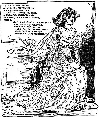 Boceto de Ward por la periodista Marguerite Martyn, 1909