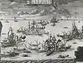 Batalla de Grengam, grabado de Alexey Zubov,[46]​ 1721.