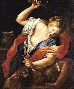 Yael y Sísara, de Gregorio Lazzarini.